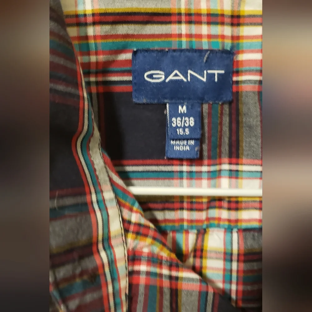 GANT Men's Checkered Shirt - Red, White, and Blue - Picture 3 of 5